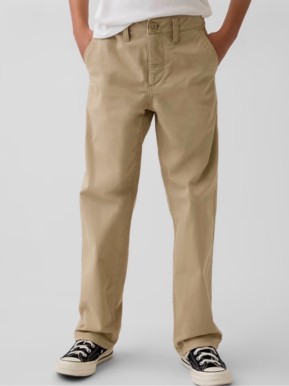 Gap Boys Straight-Leg Casual Chino Pants in Khaki